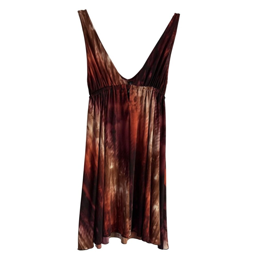 Donutz Inc Tie-Dye Sleeveless Dress Retro Y2K Fairy Grunge Empire Small Vintage